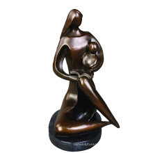 Abstract Brass Statue Mother-Son Decor Bronze Sculpture Tpy-051